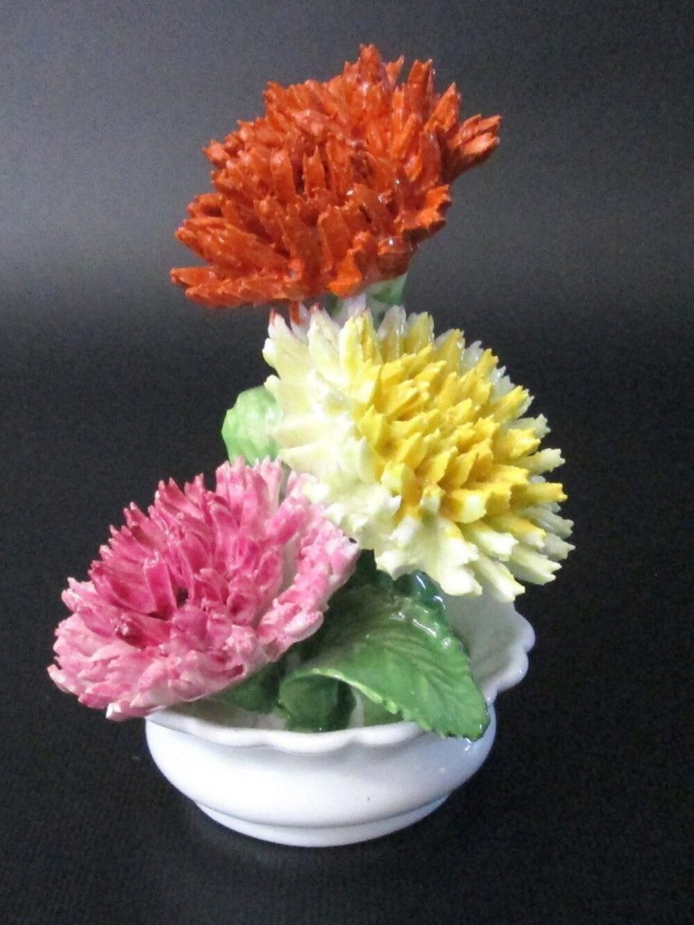 Vintage Radnor Bone China Thistle Flowers 4" Staffordshire England Small Flaw